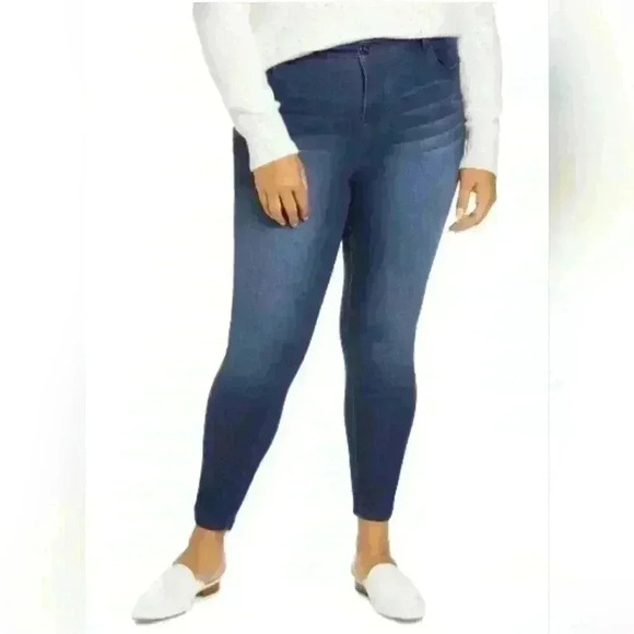 1822 Denim Denim - P2005 1822 denim raw hem dark wash  plus size 24w